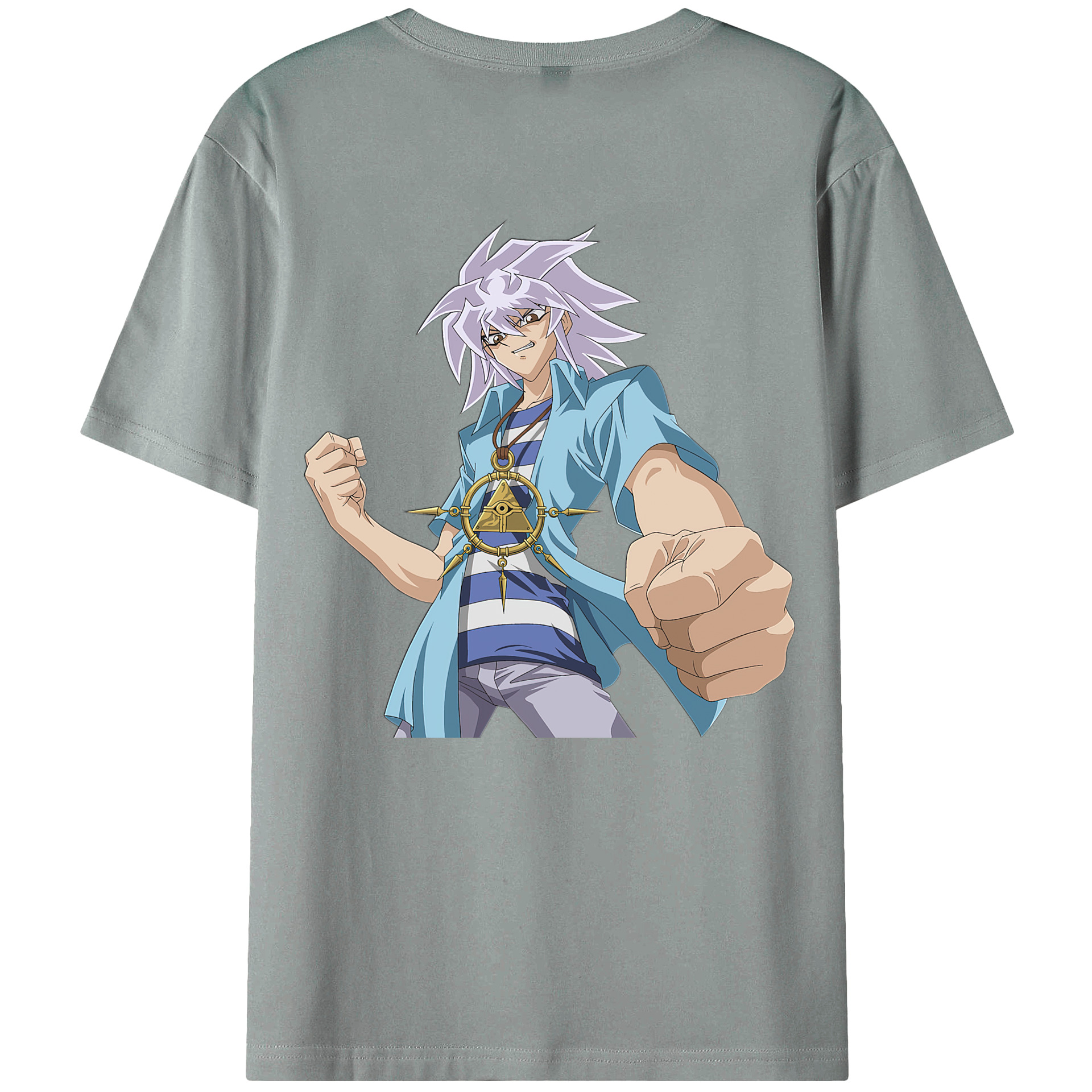 （画像用） 遊☆戯☆王 Yu-Gi-Oh! 綿100％ メンズ半袖Tシャツ（バックプリント） 通気性